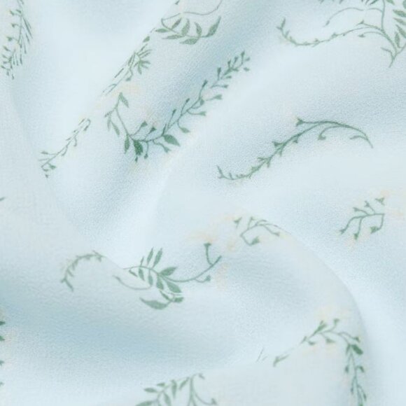 NEW Aritzia Lawn Dress - Blue & Yellow Floral Wrap Sundress Flutter Sleeves - Picture 10 of 10